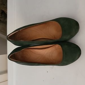 Clark's Indigo teal suede wedges